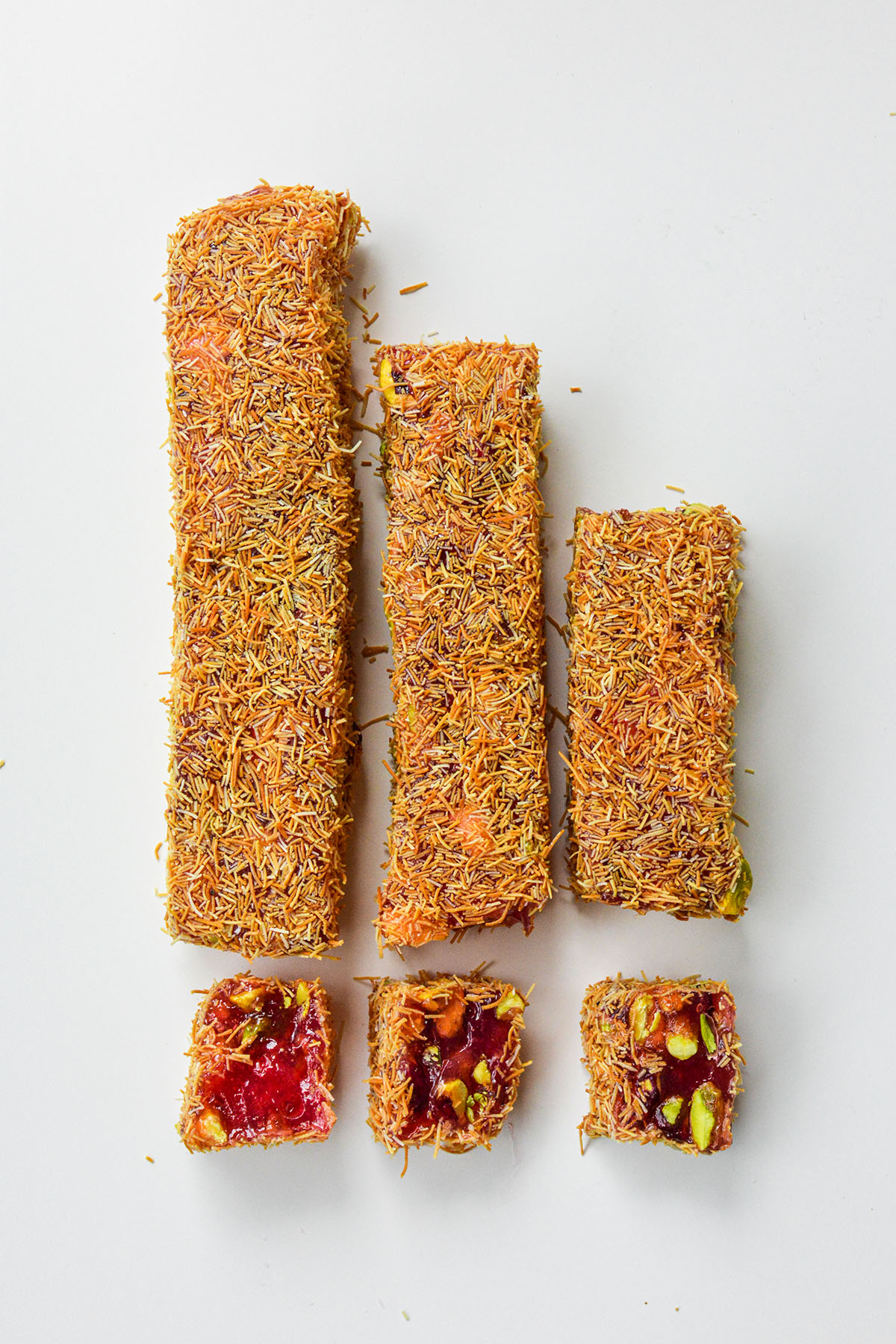 Lomio Delight With Kadaif, Pomegranate And Pistachio