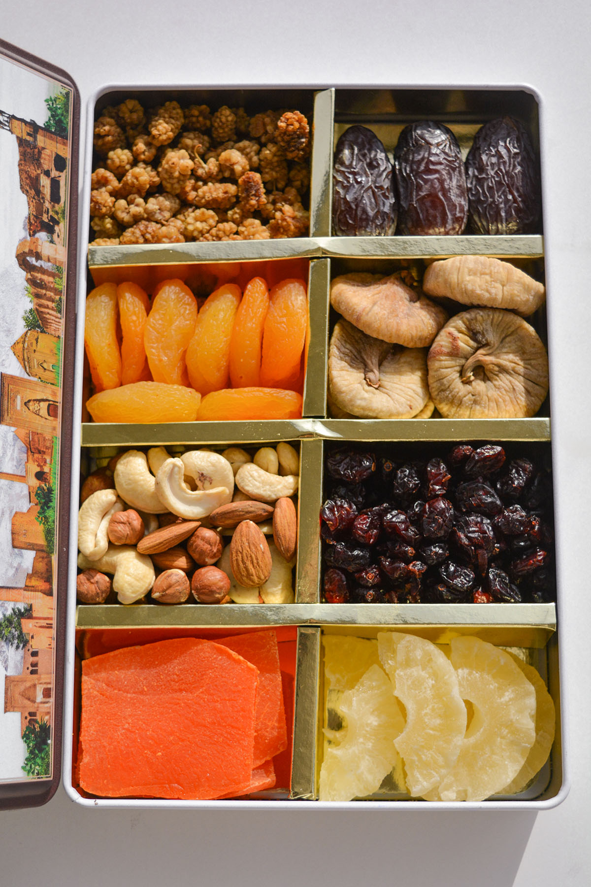 Rectangular Box Fruit And Cookies