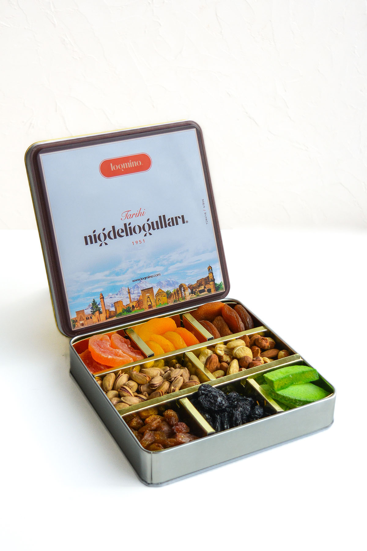 Square Box Fruit And Cookies