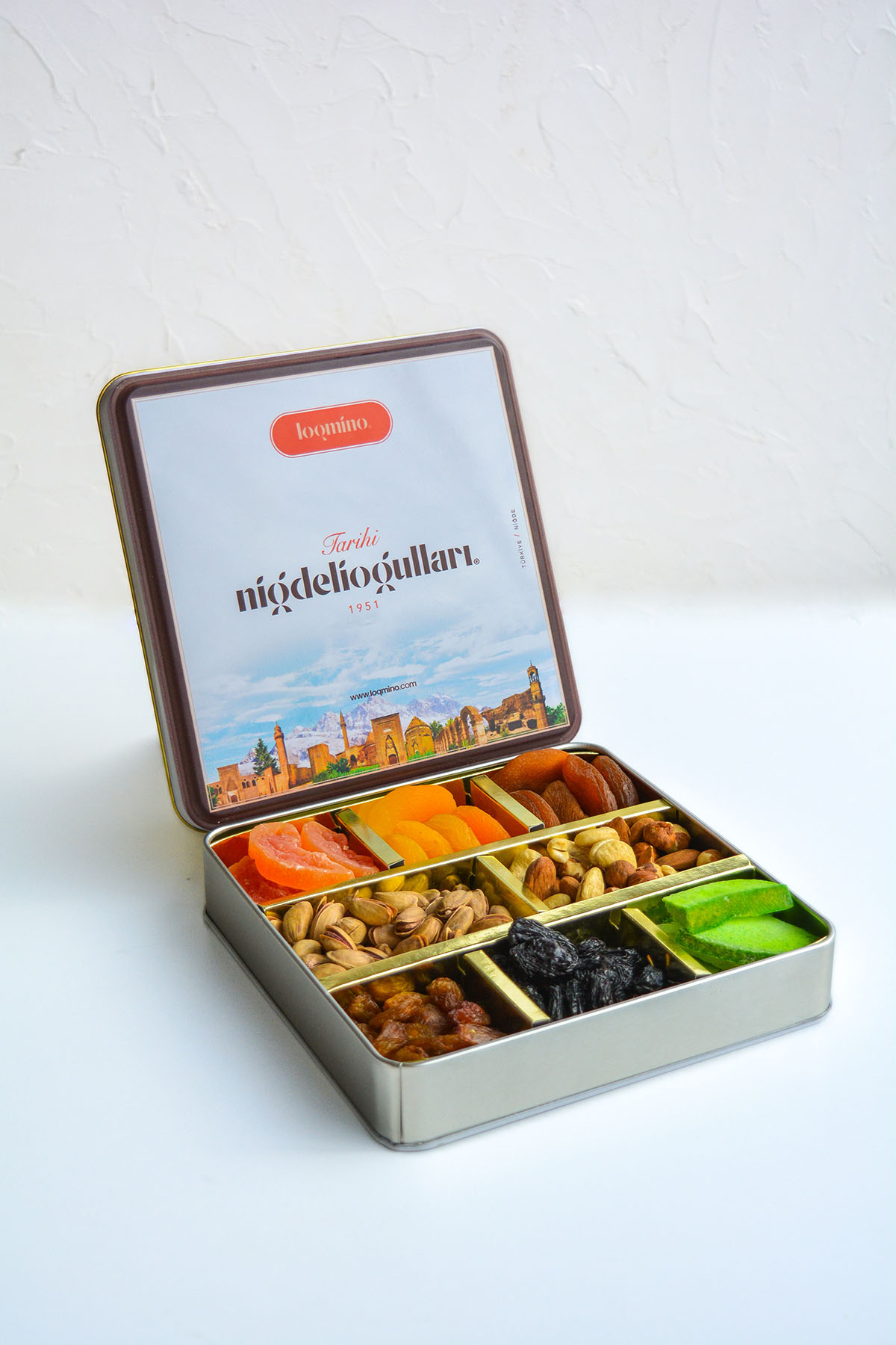 Square Box Fruit And Cookies