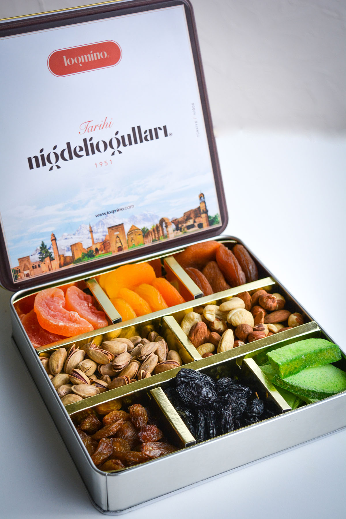 Square Box Fruit And Cookies